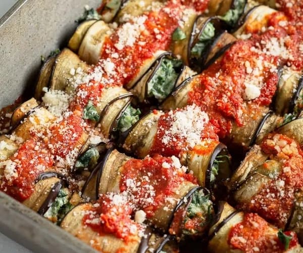 Eggplant, Feta, Ricotta & Spinach