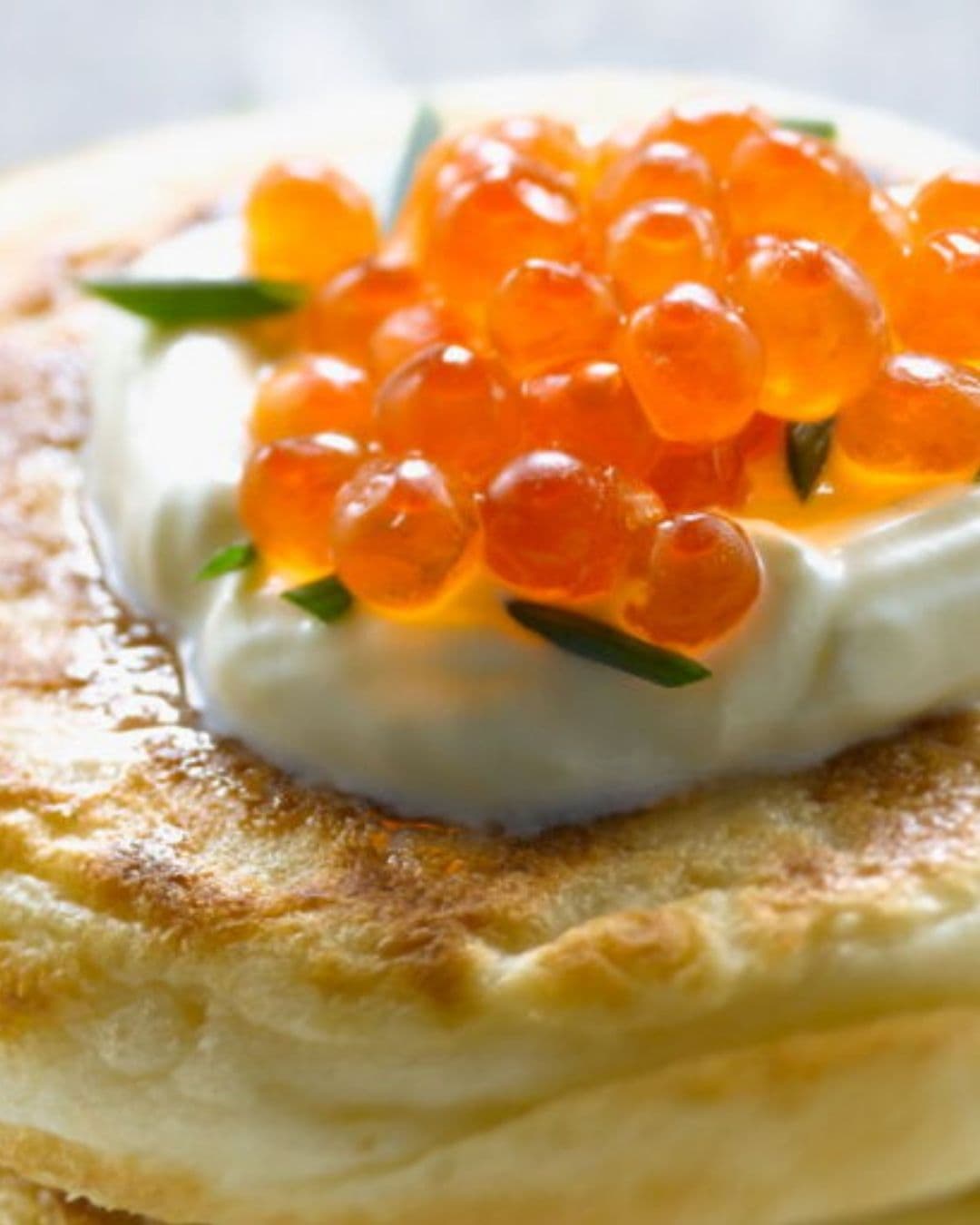 Blinis with Trout Roe