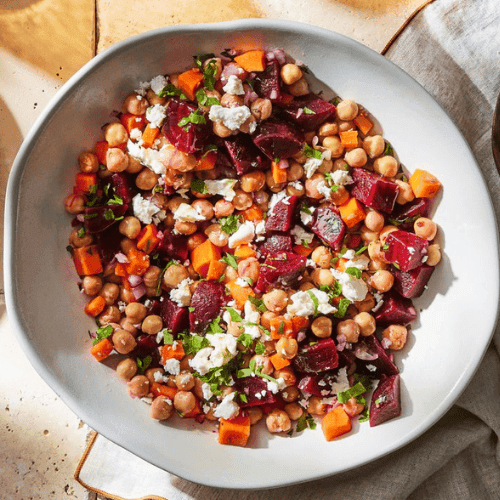 Chickpea, Beetroot & Tofu Salad