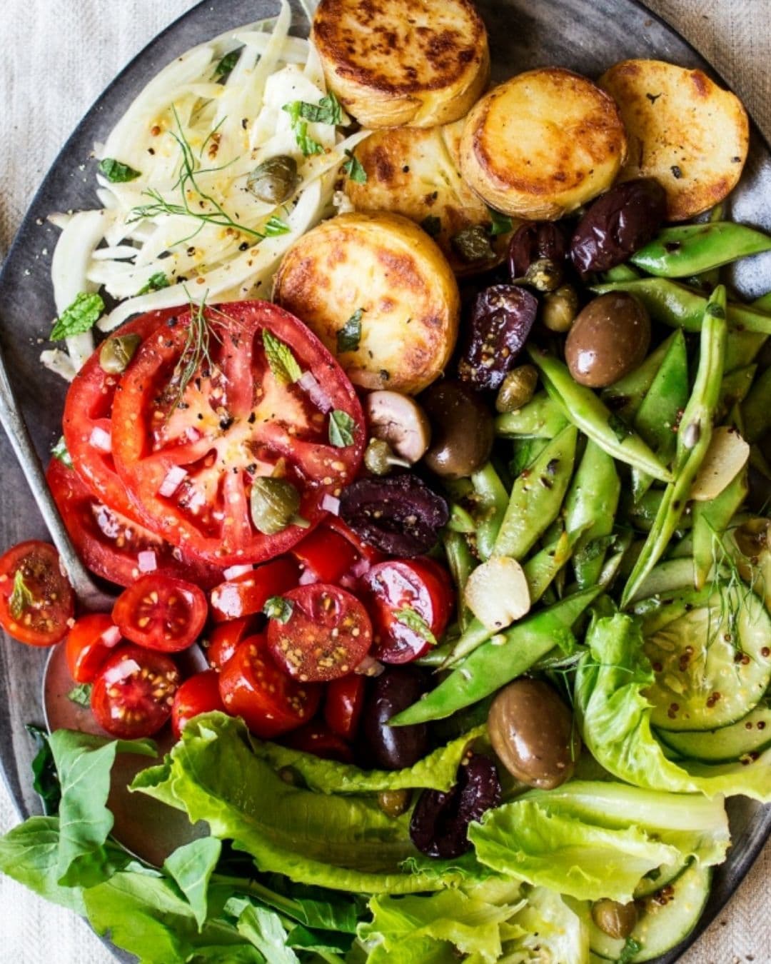 Beautiful Vegan Niçoise Salad (no fish)