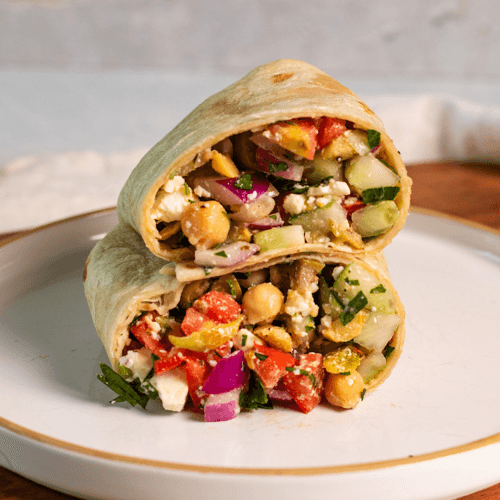 Déjeuner: Wraps pois-chiches & Tofu x4
